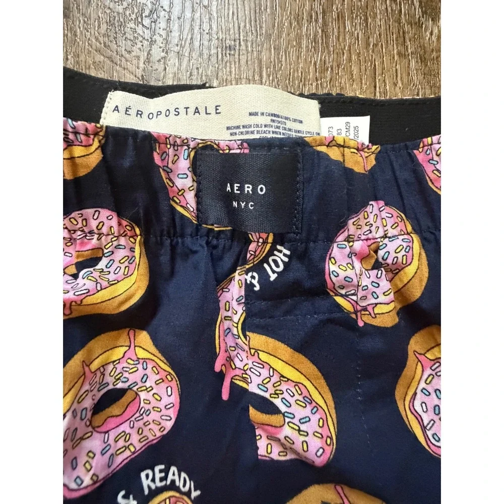 Aeropostale Mens Medium Navy Blue Pink Donut Print Cotton Boxer Shorts M HoReady
